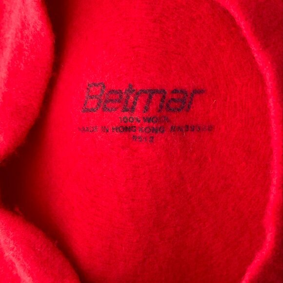 Red Wool Beret Hat Vintage Betmar - Picture 9 of 16